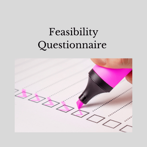 Feasibility Questionnaire packet 