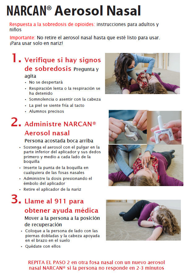 Spanish Narcan Instructions with Pictures Image 